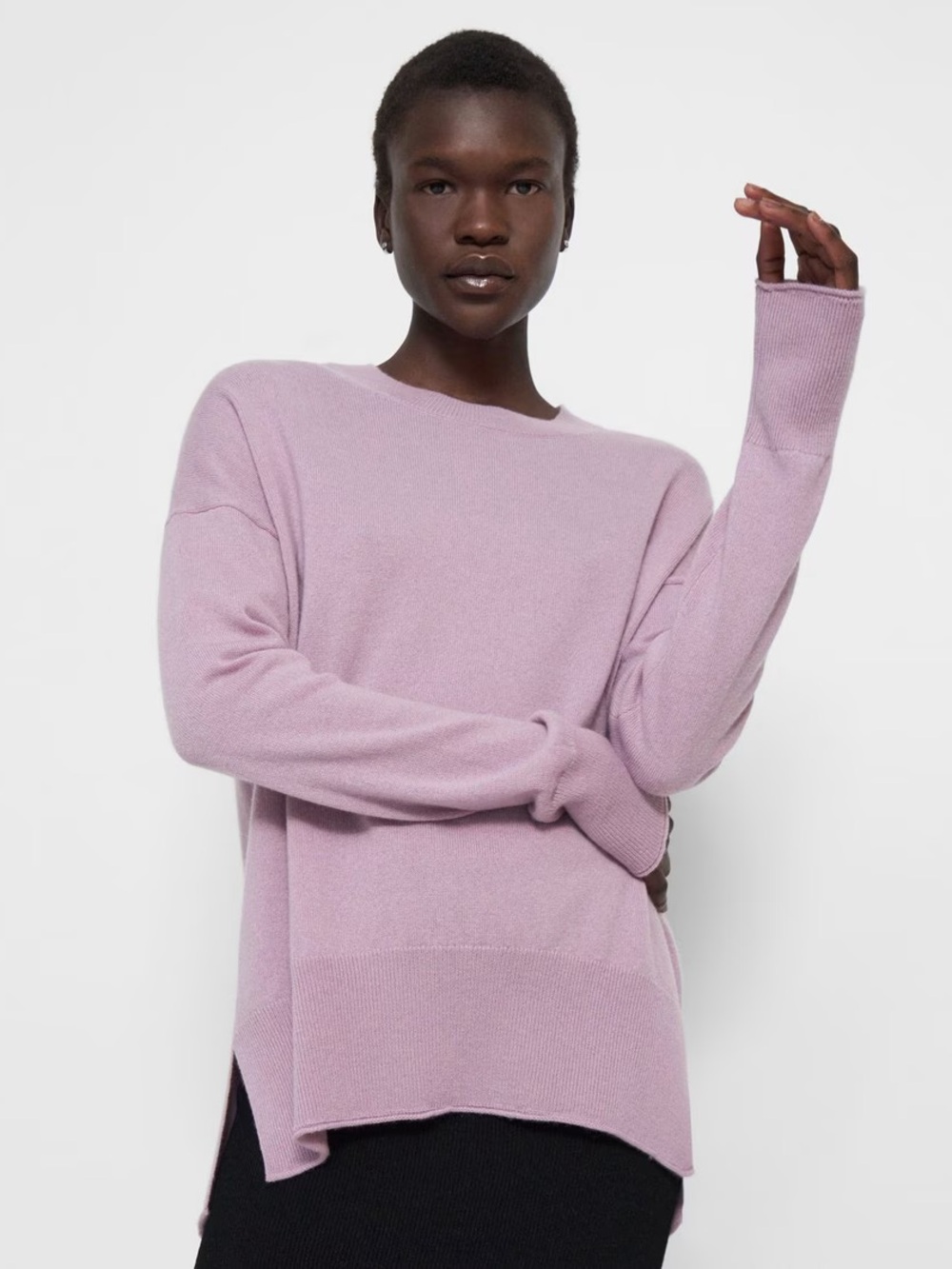 Theory Relaxed Sweater Crewneck Sweater In Cashmere Small